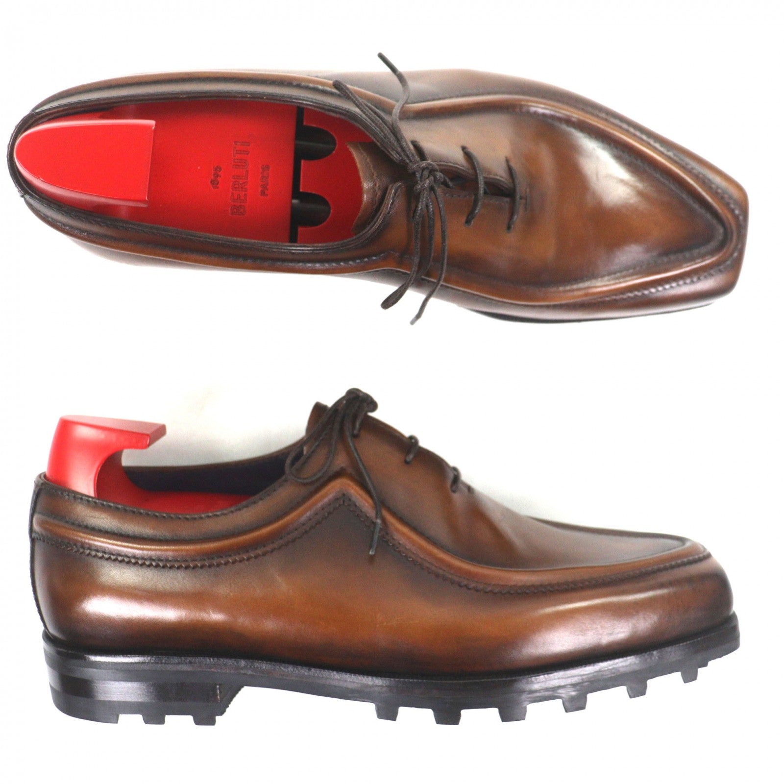 Excellent BERLUTI Leather shoes ULTIMA Brown leather mens 7 – caro