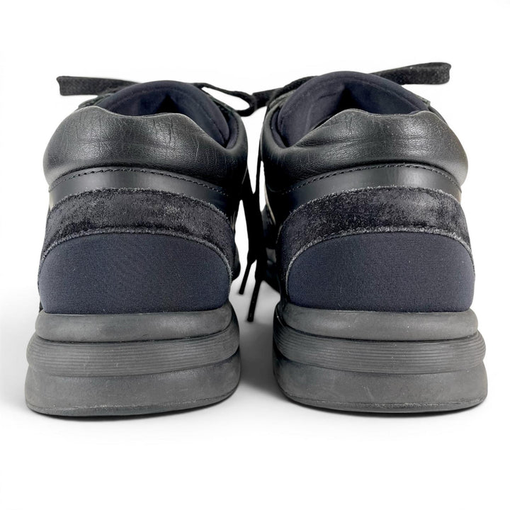 Great CHANEL Low cut sneakers With COCO Mark black leather Women 39 G33745