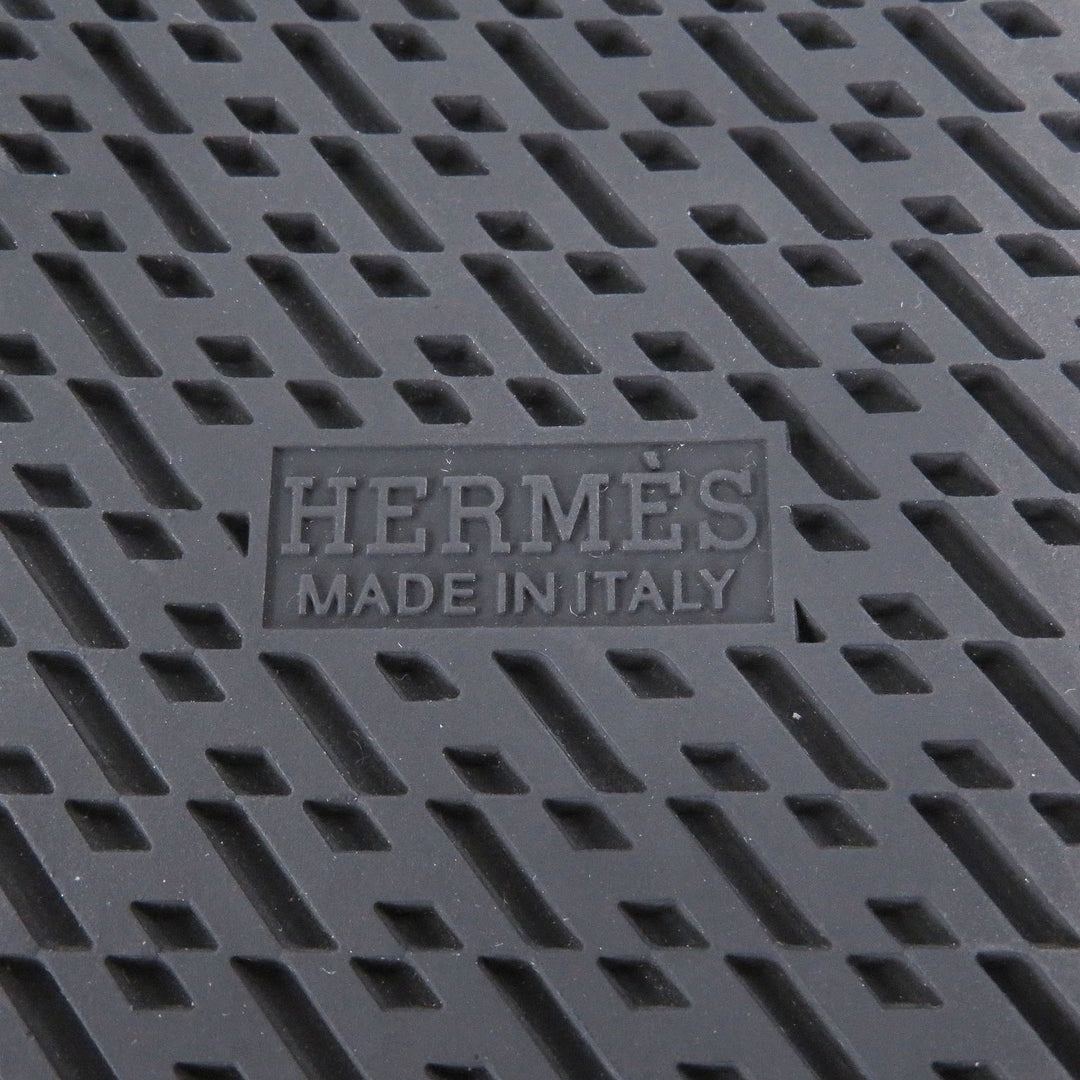 Great HERMES High cut sneakers Lenox Collier de Sian black leather mens 40