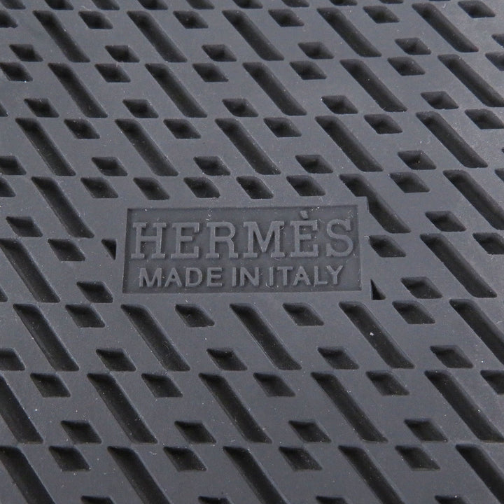 Great HERMES High cut sneakers Lenox Collier de Sian black leather mens 40