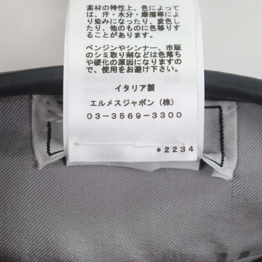 Pristine HERMES beret gray cotton