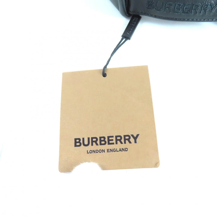Pristine BURBERRY cap Layered design crown lambskin leather black M 8054365
