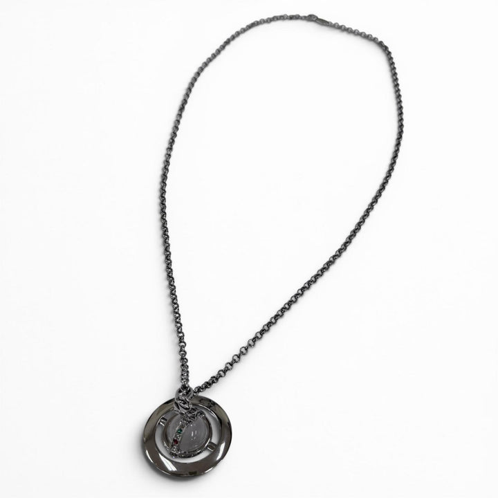 Excellent Vivienne Westwood Necklace New Small Orb Rhinestone Cancer metallic