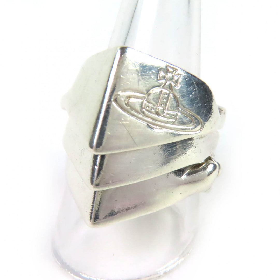 Great Vivienne Westwood Ring Knuckle Duster Ring Orb JSB Engraving Silver 925