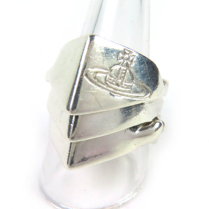 Great Vivienne Westwood Ring Knuckle Duster Ring Orb JSB Engraving Silver 925