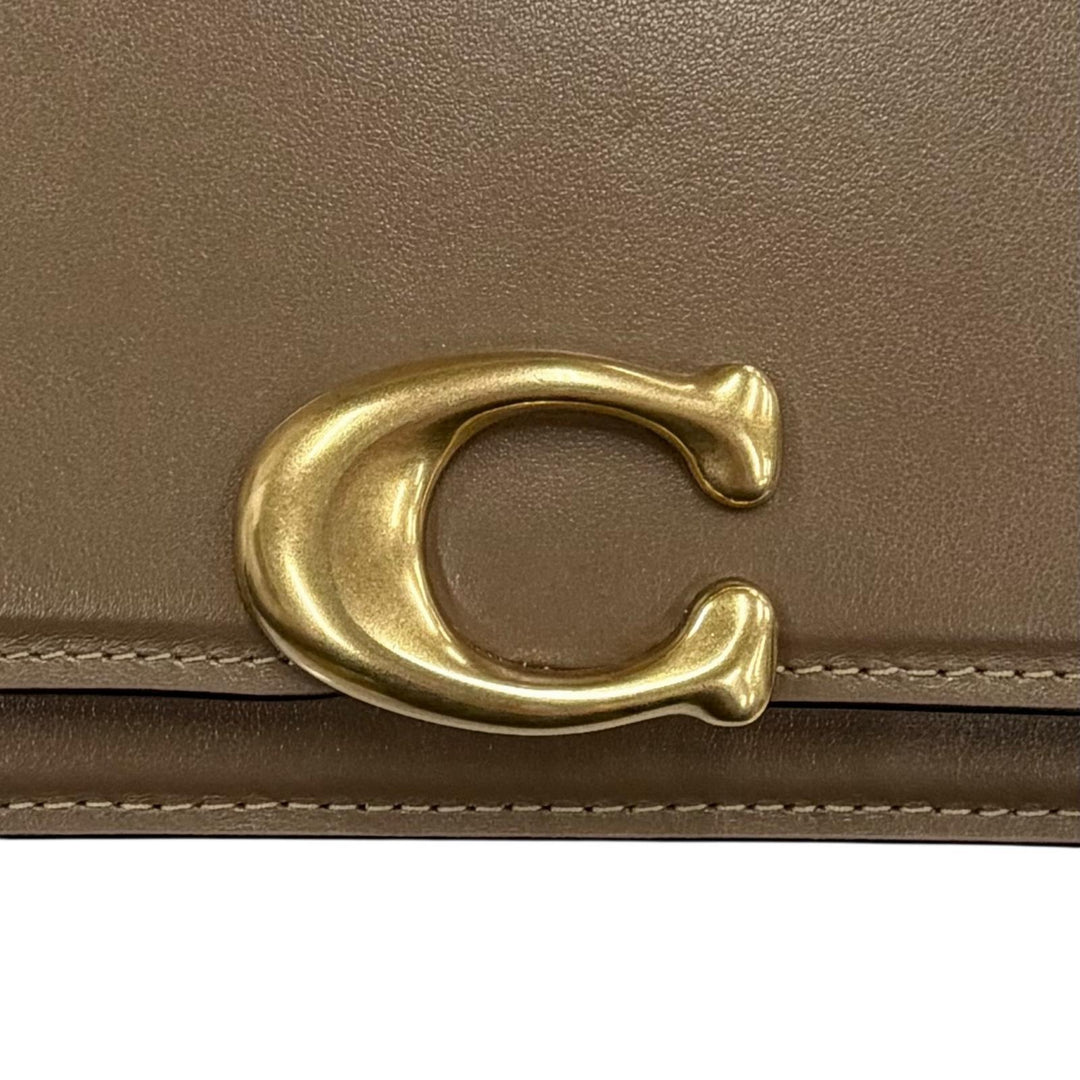 Excellent COACH Shoulder Bag Bandit Brown leather Women CC416