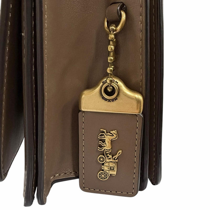 Excellent COACH Shoulder Bag Bandit Brown leather Women CC416