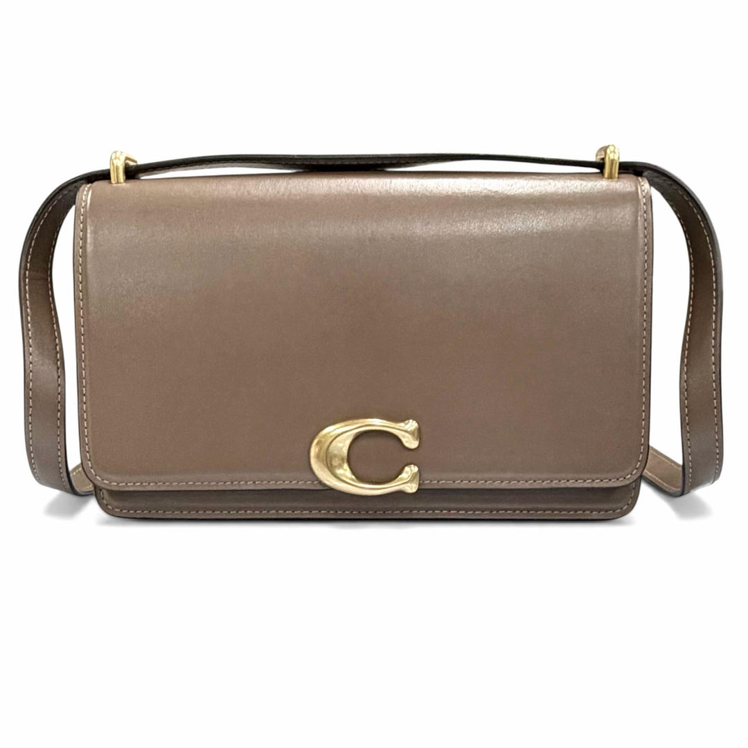 Excellent COACH Shoulder Bag Bandit Brown leather Women CC416
