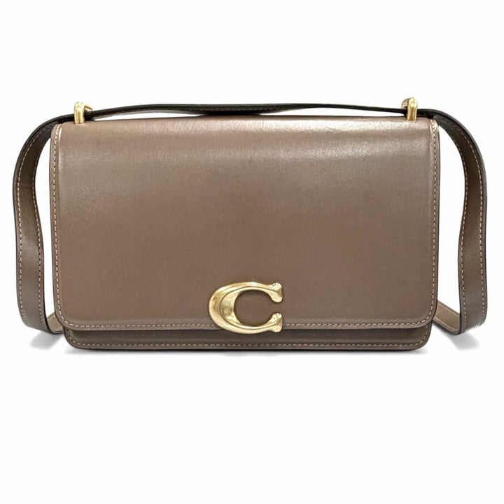 Excellent COACH Shoulder Bag Bandit Brown leather Women CC416