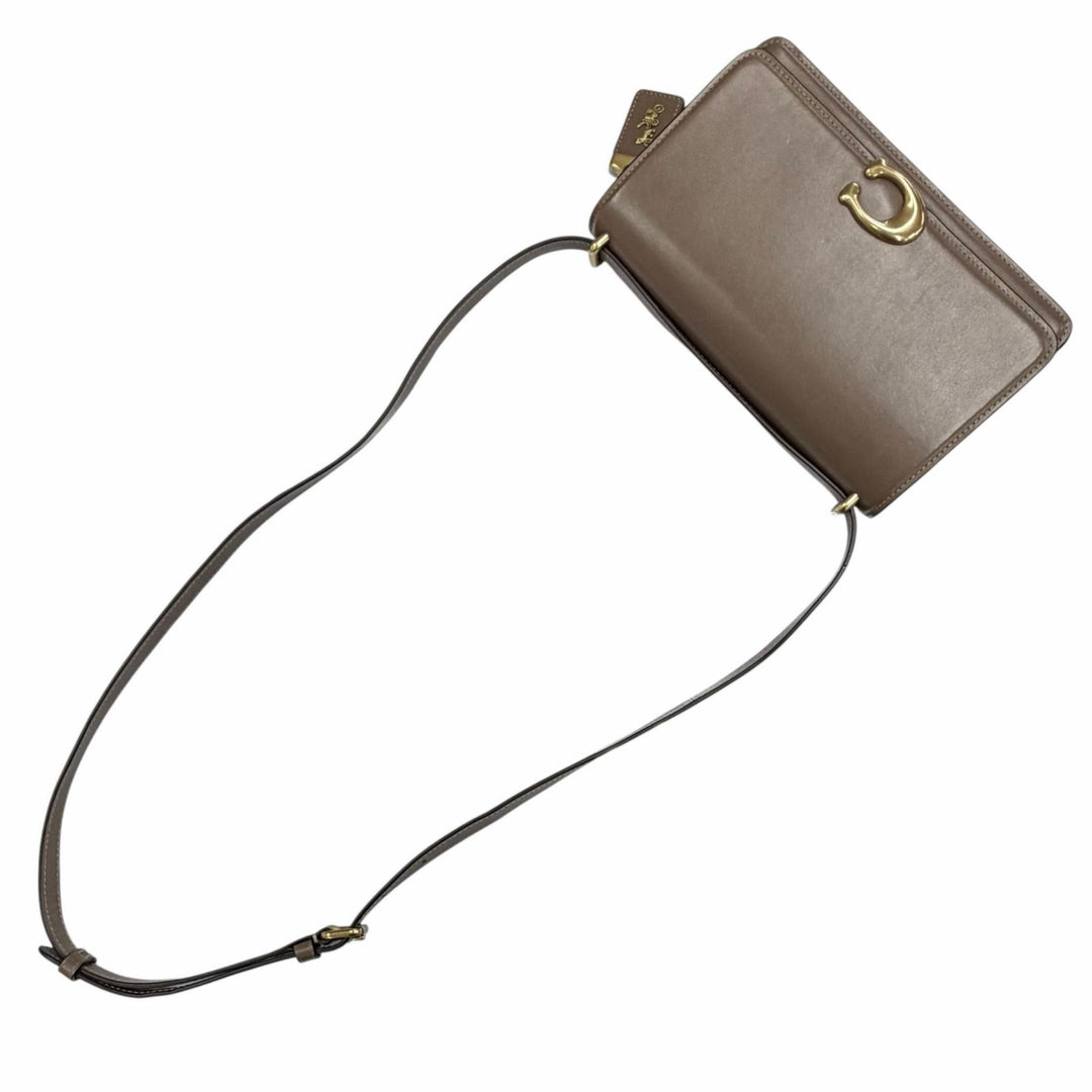 Excellent COACH Shoulder Bag Bandit Brown leather Women CC416