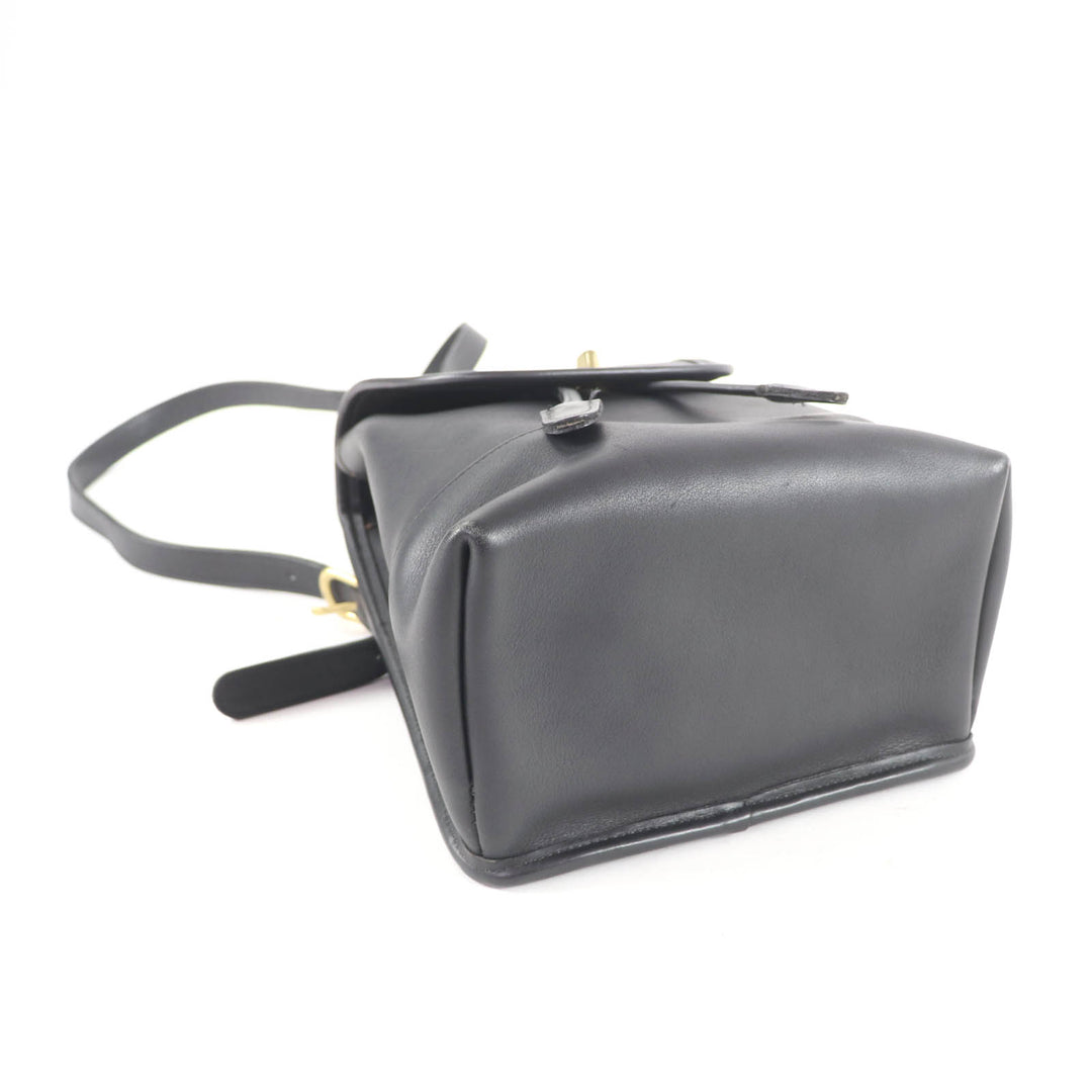 Excellent COACH Backpack Â· Daypack Old coach black Glove leather Women 9960