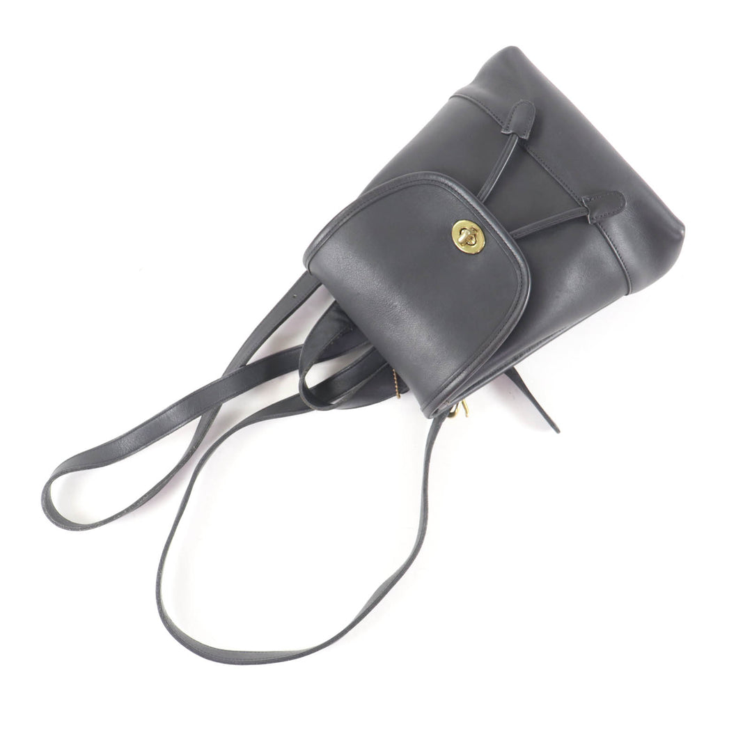 Excellent COACH Backpack · Daypack Old coach black Glove leather Wome – caro-japan