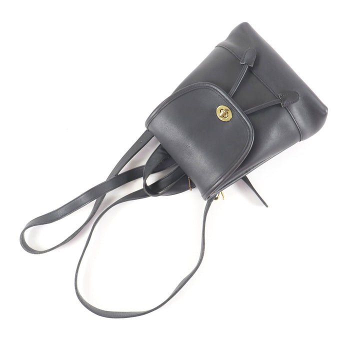Excellent COACH Backpack Â· Daypack Old coach black Glove leather Women 9960