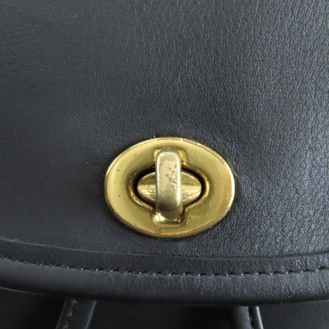 Excellent COACH Backpack Â· Daypack Old coach black Glove leather Women 9960