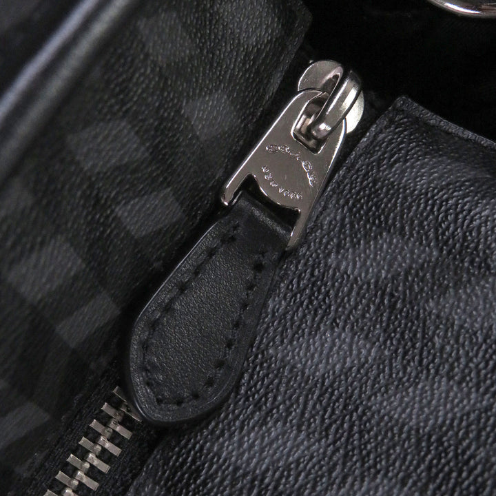 Great COACH Briefcase All-over print 2-way shoulder bag black leather