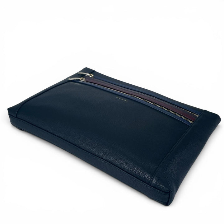 Pristine Paul Smith Striped 2-Way Leather Clutch Bag Calf leather mens