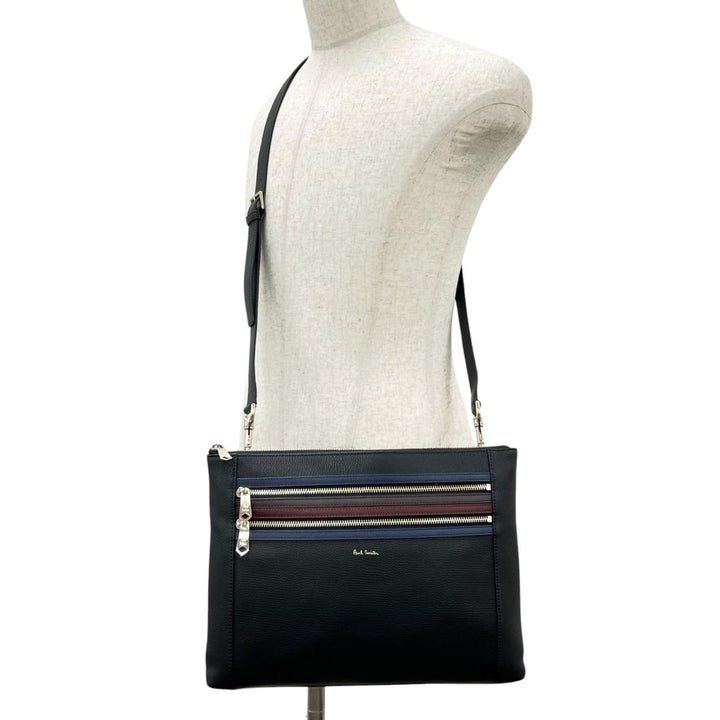 Pristine Paul Smith Striped 2-Way Leather Clutch Bag Calf leather mens