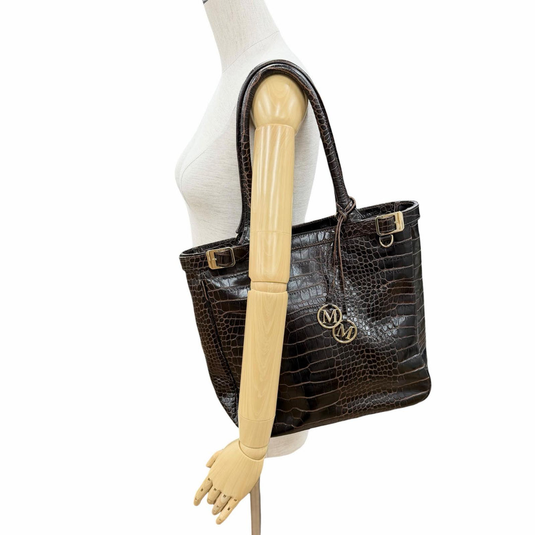 Great Max Mara Tote Bag Brown leather Women