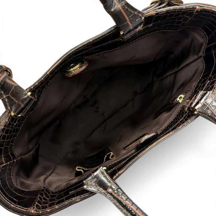 Great Max Mara Tote Bag Brown leather Women