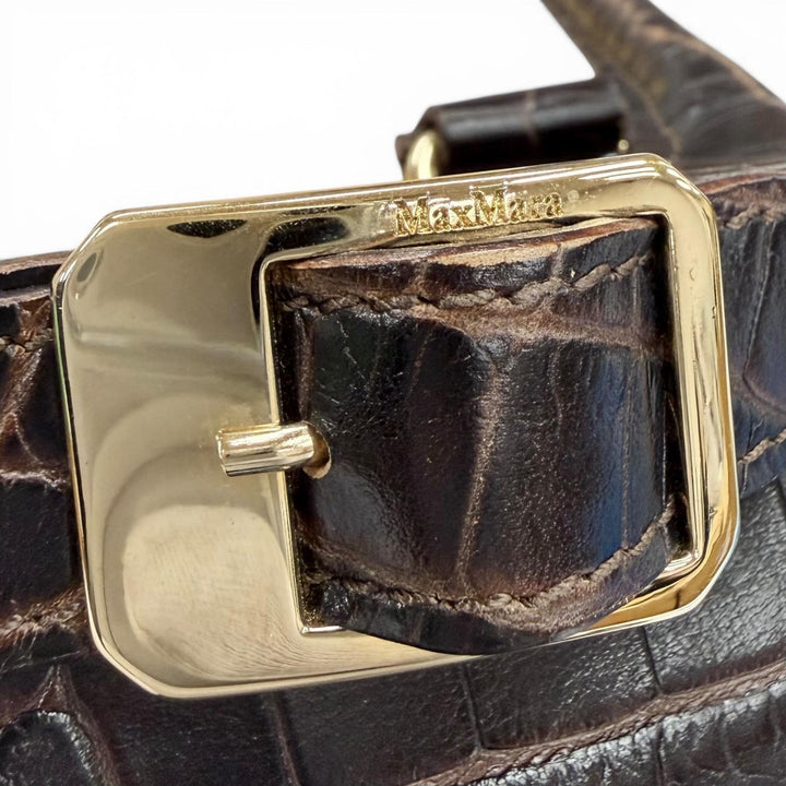 Great Max Mara Tote Bag Brown leather Women