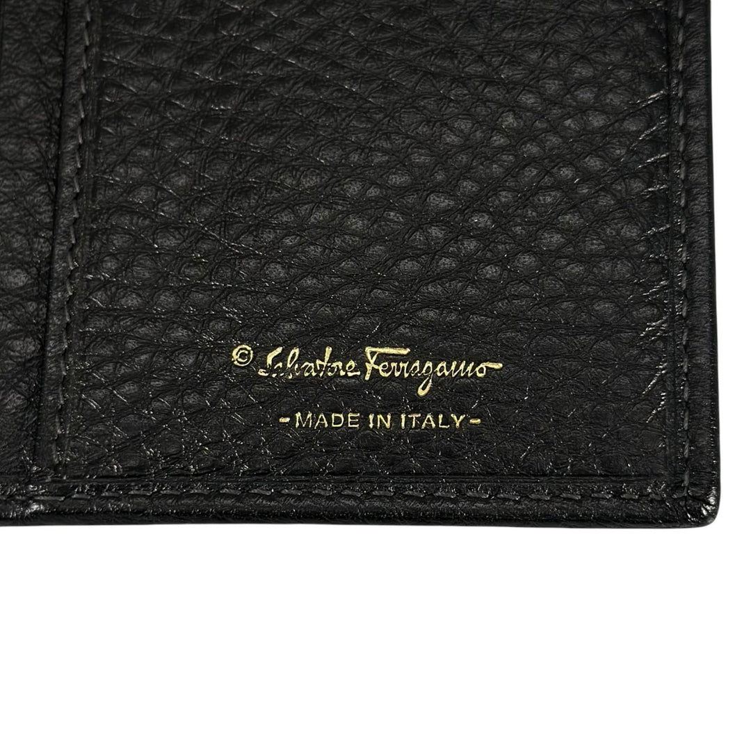 Pristine Salvatore Ferragamo Purse Gancini long wallet black leather Women