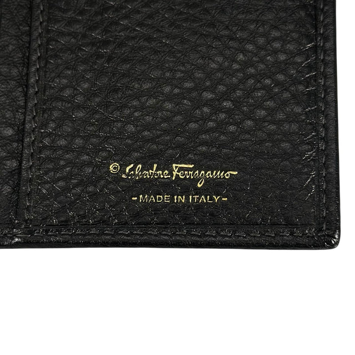 Pristine Salvatore Ferragamo Purse Gancini long wallet black leather Women