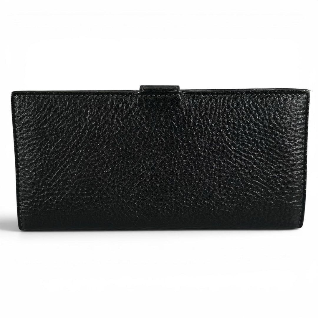 Pristine Salvatore Ferragamo Purse Gancini long wallet black leather Women