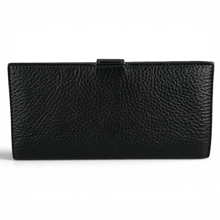 Pristine Salvatore Ferragamo Purse Gancini long wallet black leather Women