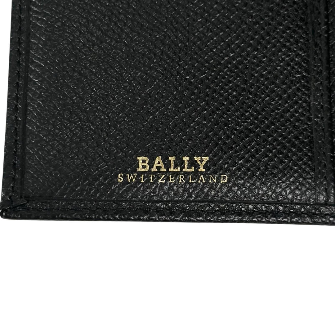 Pristine BALLY Purse LALIRO Leather Long Wallet with Metal Logo black mens