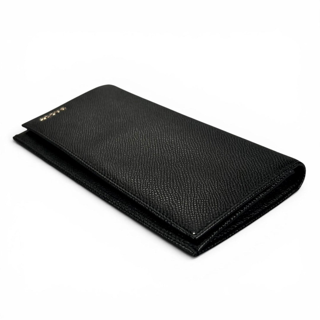 Pristine BALLY Purse LALIRO Leather Long Wallet with Metal Logo black mens
