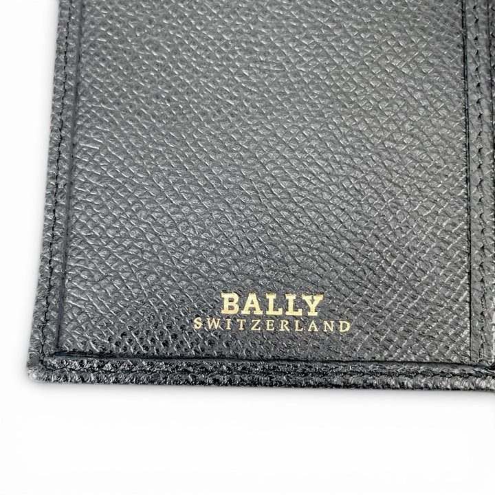 Excellent BALLY Purse LALIRO Leather long wallet with metal logo, bi-fold mens