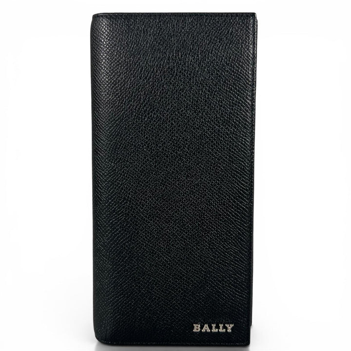 Excellent BALLY Purse LALIRO Leather long wallet with metal logo, bi-fold mens