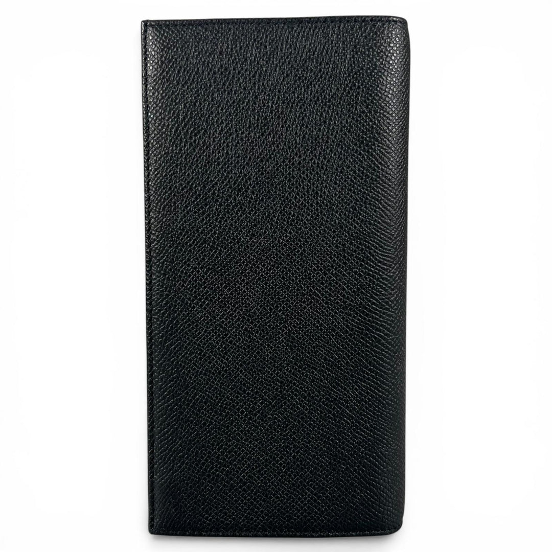 Excellent BALLY Purse LALIRO Leather long wallet with metal logo, bi-fold mens
