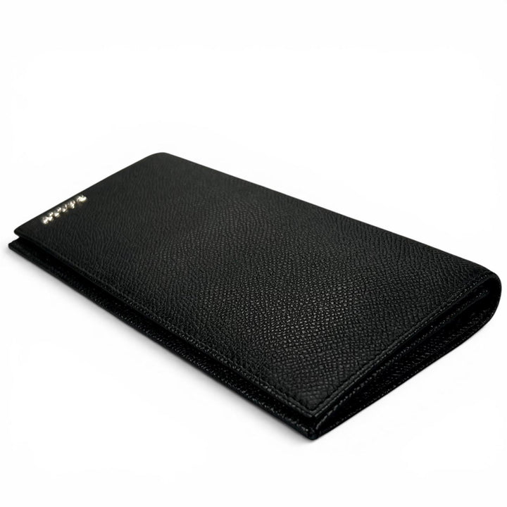 Excellent BALLY Purse LALIRO Leather long wallet with metal logo, bi-fold mens