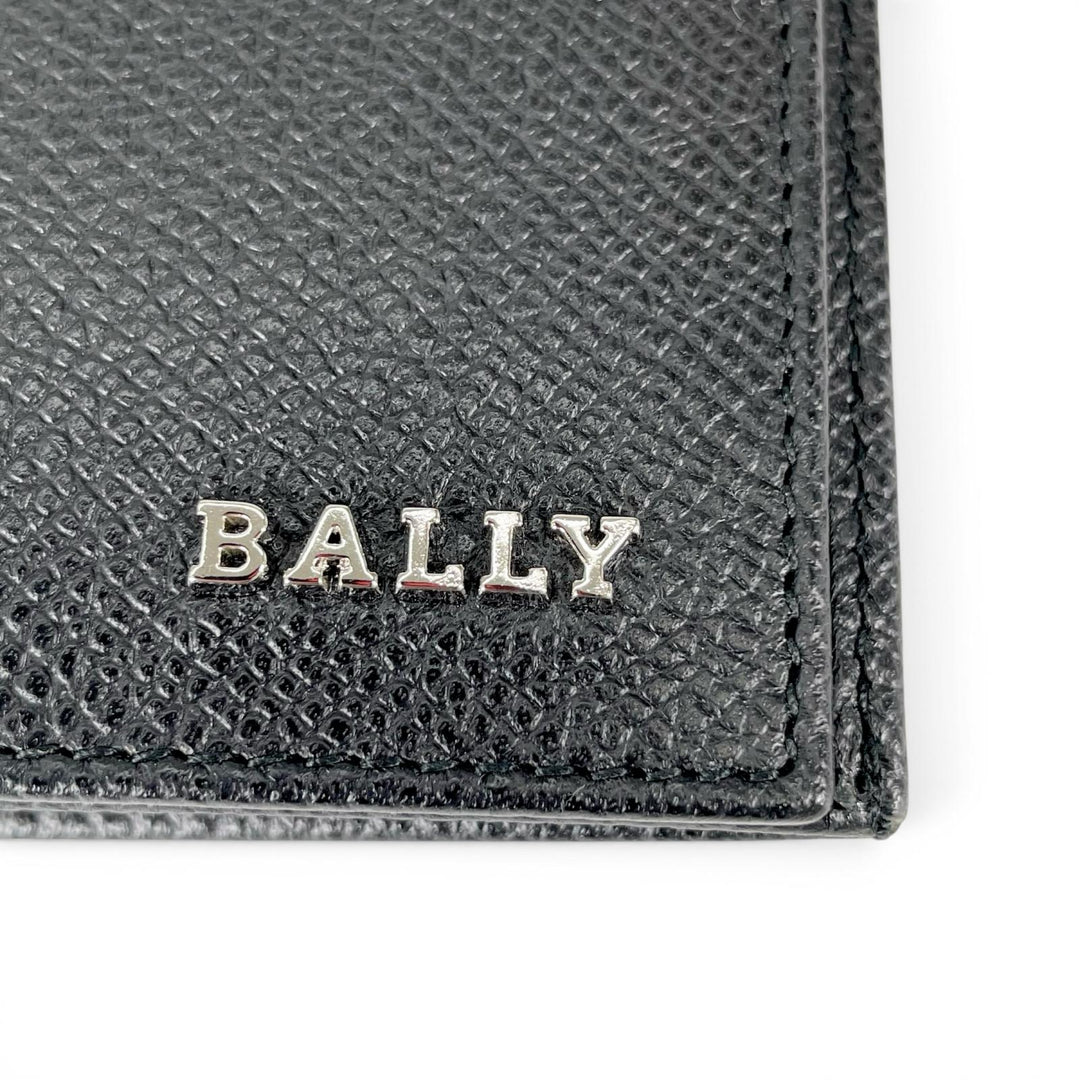 Excellent BALLY Purse LALIRO Leather long wallet with metal logo, bi-fold mens