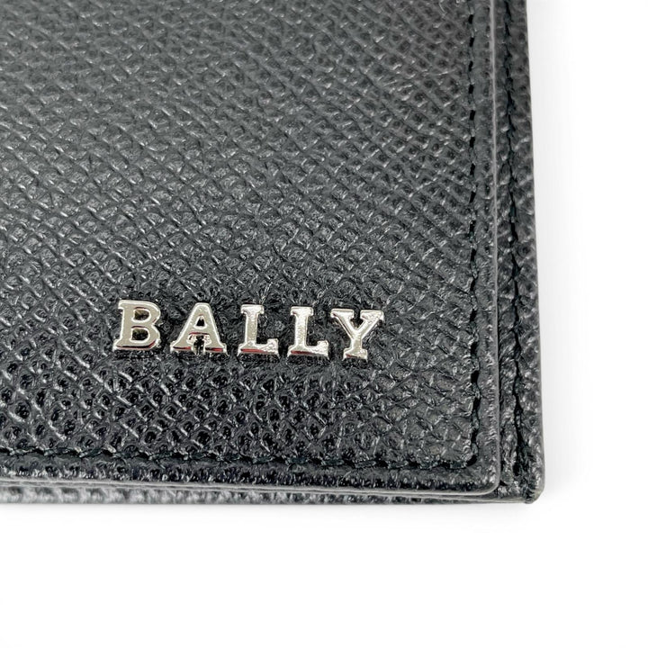 Excellent BALLY Purse LALIRO Leather long wallet with metal logo, bi-fold mens