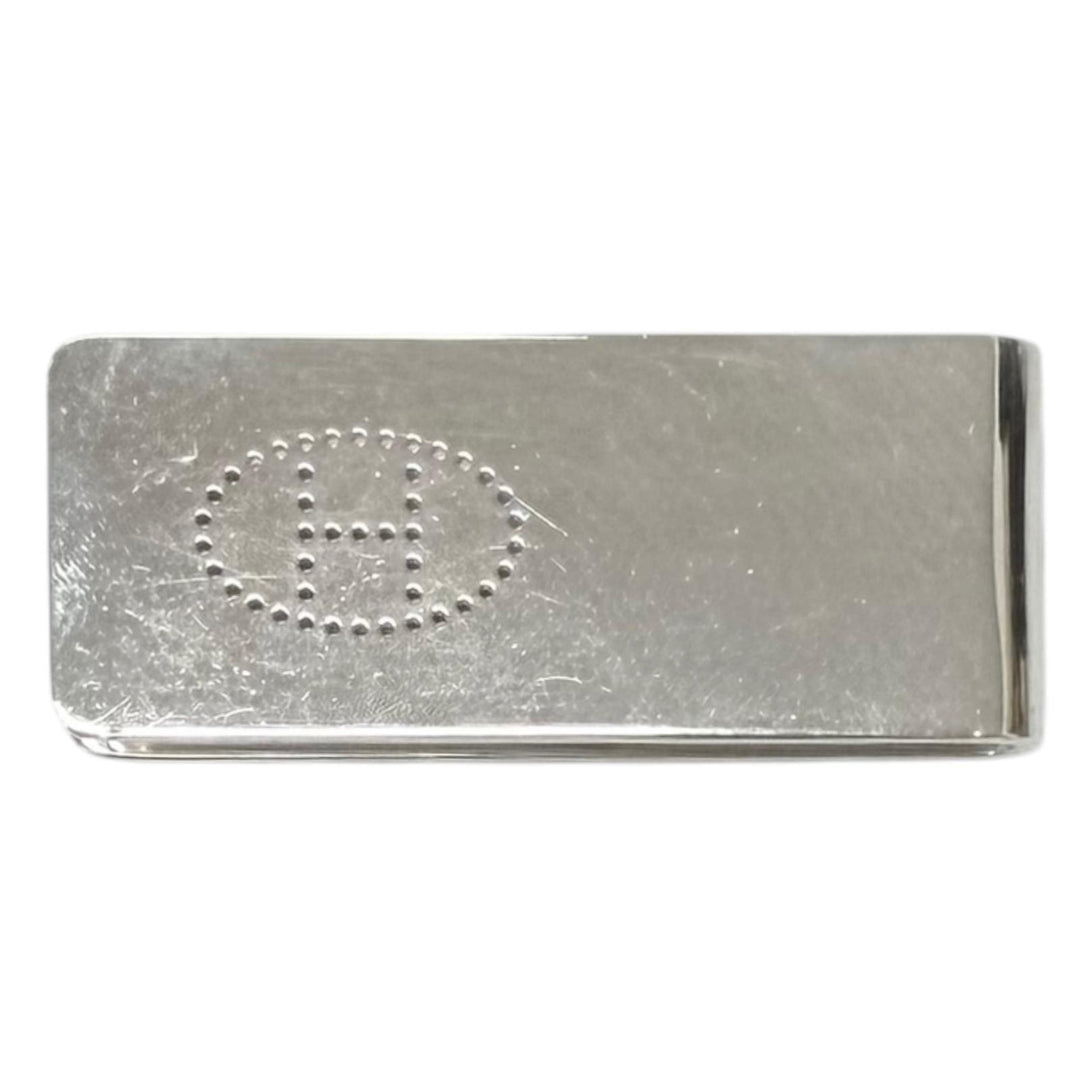 Very Good HERMES Money clip Evelyn money clip Silver AG925 mens