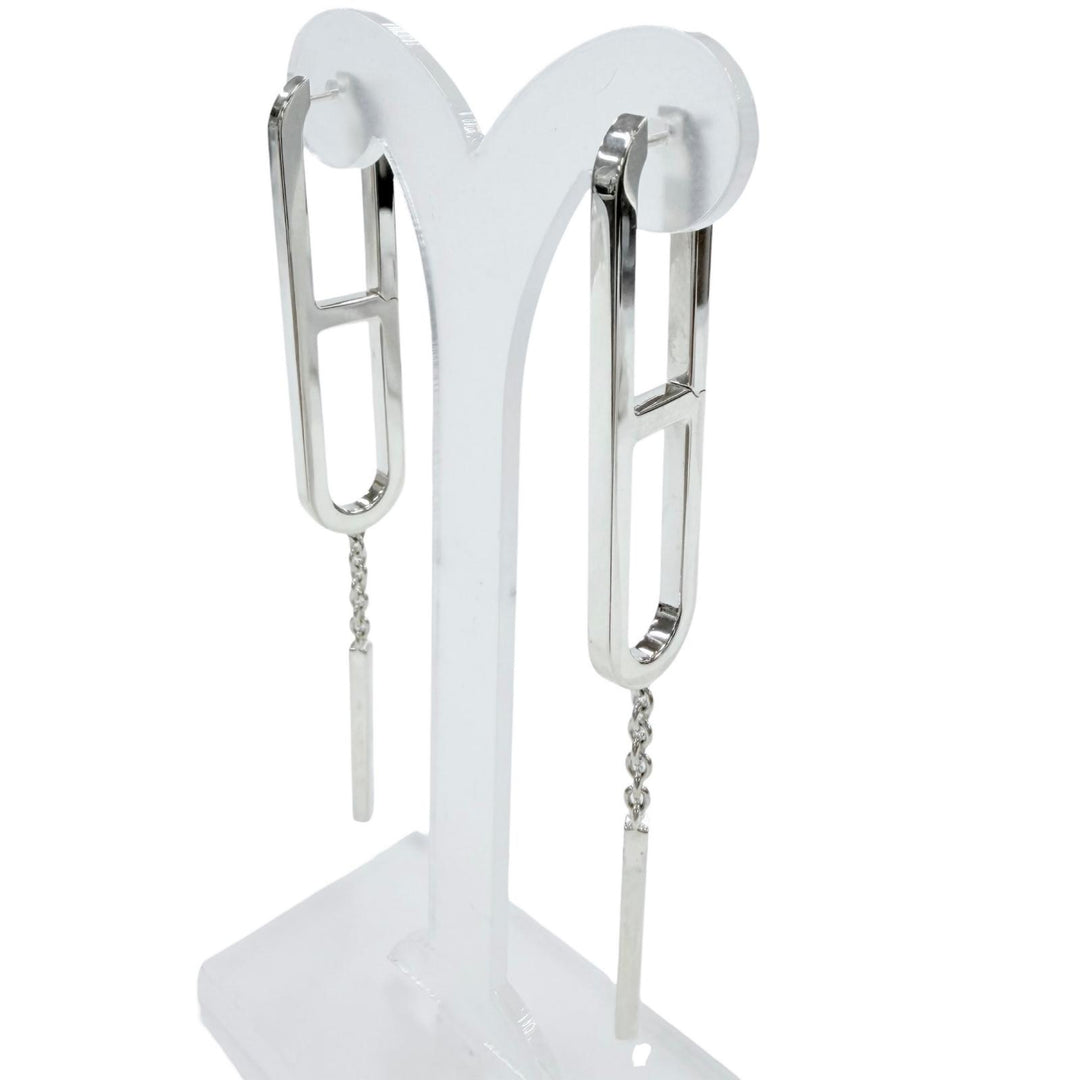 Great HERMES Pierce Ever Shane Dunkle Silver 925 Women