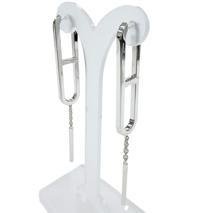 Great HERMES Pierce Ever Shane Dunkle Silver 925 Women