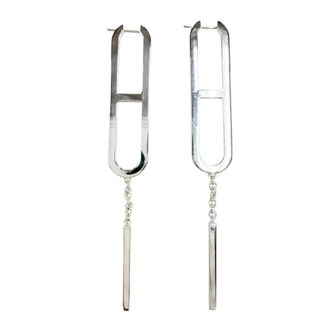 Great HERMES Pierce Ever Shane Dunkle Silver 925 Women