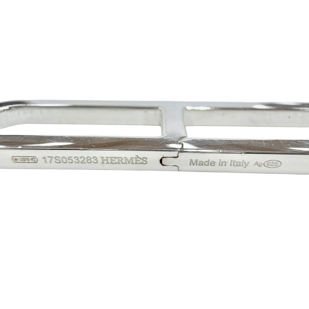 Great HERMES Pierce Ever Shane Dunkle Silver 925 Women