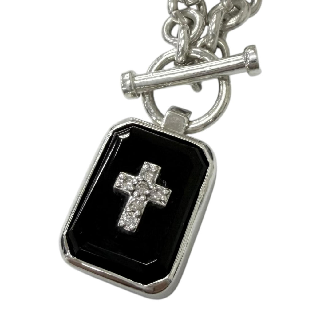 Great Justin Davis Necklace eminem D0.13ct Silver SV925 mens SNJ115 2 50