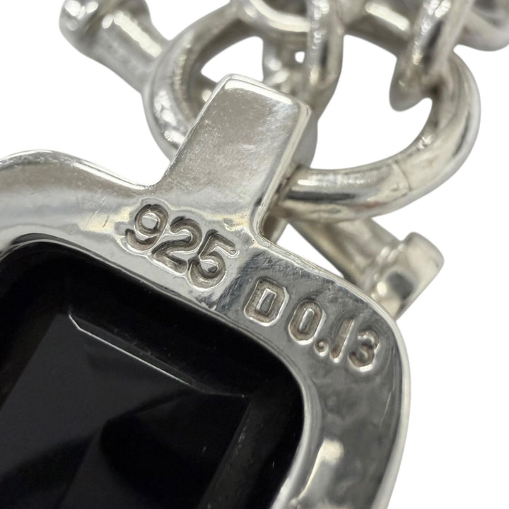 Great Justin Davis Necklace eminem D0.13ct Silver SV925 mens SNJ115 2 50