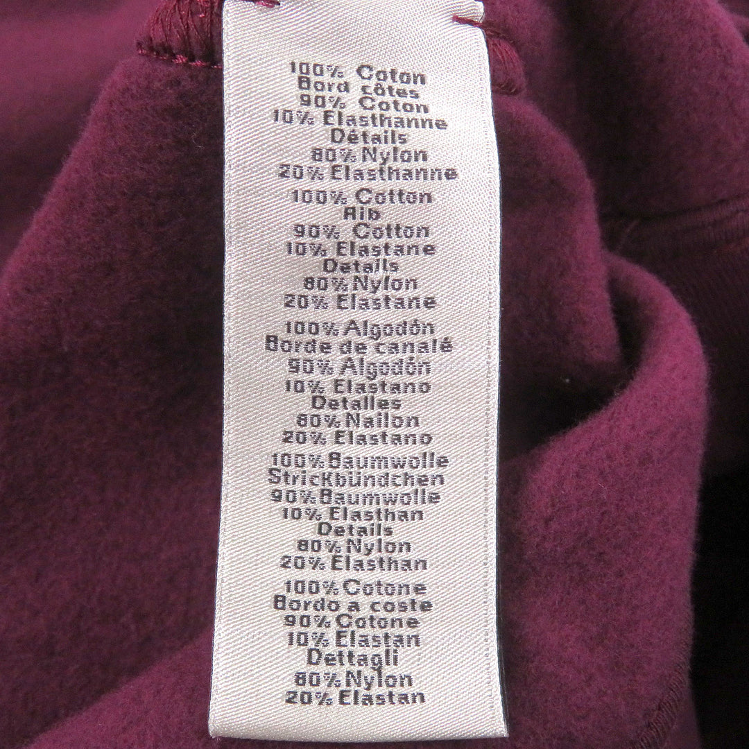 Pristine HERMES sweat Run H Side line Burgundy cotton mens S