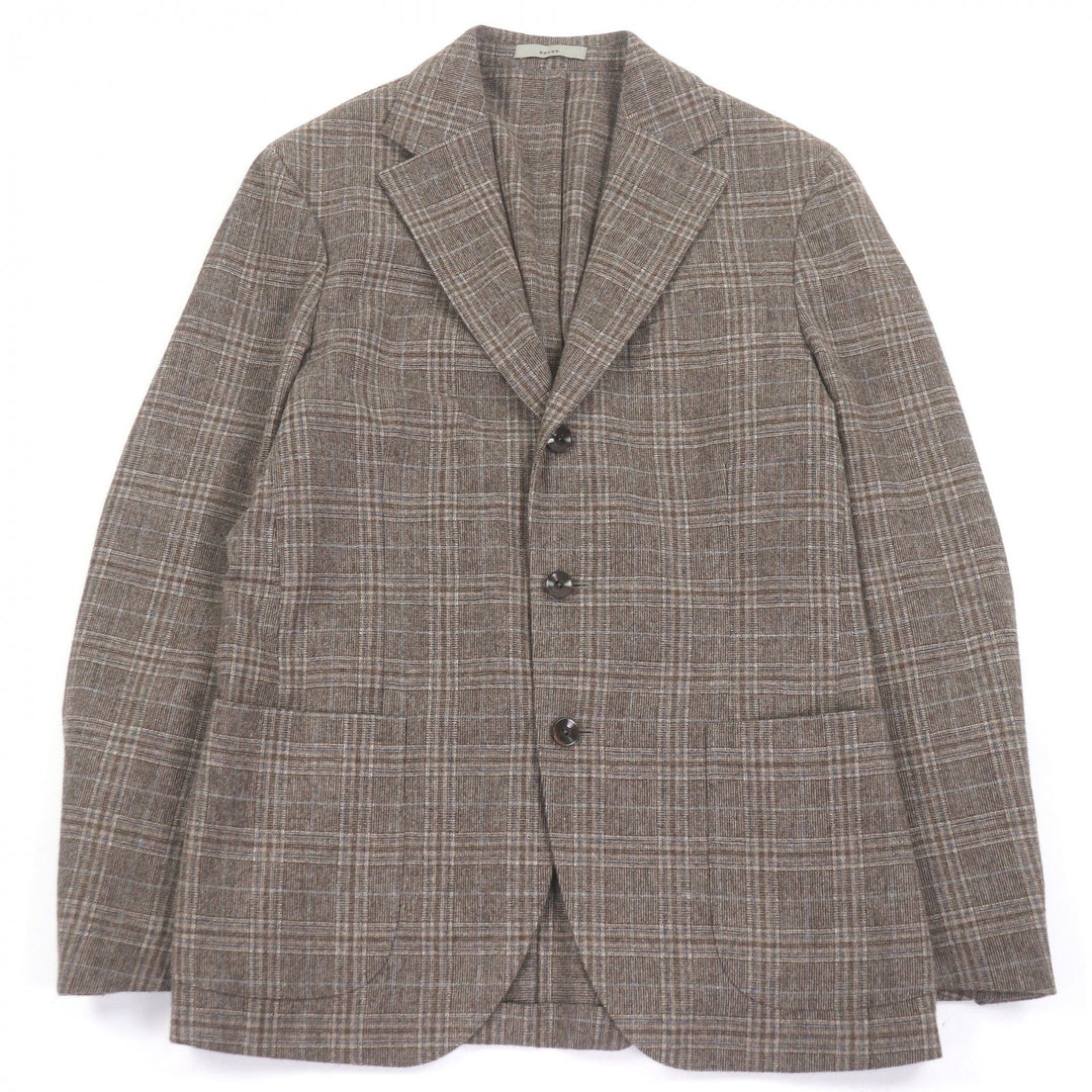 Excellent BOGLIOLI tailored jacket DOVER Check Pattern Single Jacket