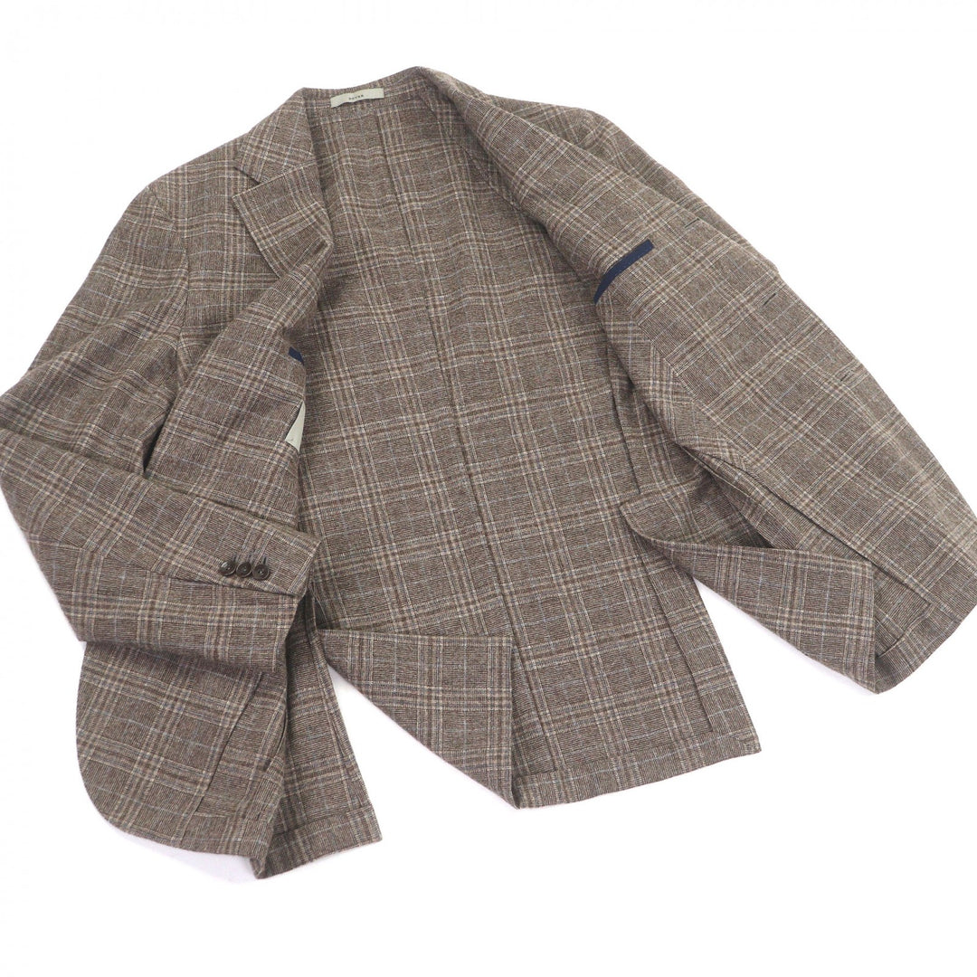 Excellent BOGLIOLI tailored jacket DOVER Check Pattern Single Jacket