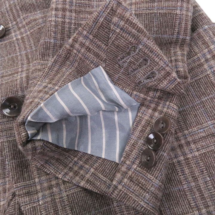 Excellent BOGLIOLI tailored jacket DOVER Check Pattern Single Jacket
