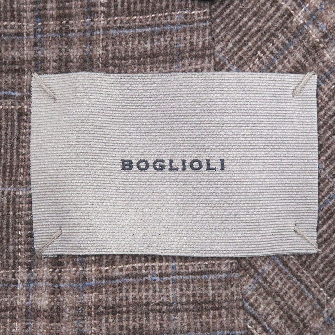 Excellent BOGLIOLI tailored jacket DOVER Check Pattern Single Jacket