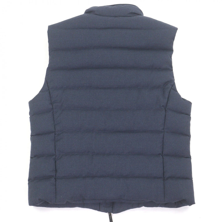 Excellent MOORER Down vest Stand collar WZIP Navy Virgin wool mens 44 OLIVER-L