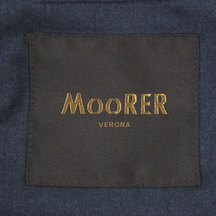 Excellent MOORER Down vest Stand collar WZIP Navy Virgin wool mens 44 OLIVER-L